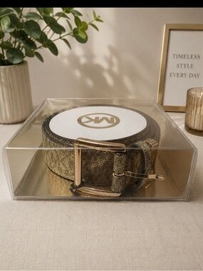 Michael Kors S/M belt brand new in box gold/Ivory color